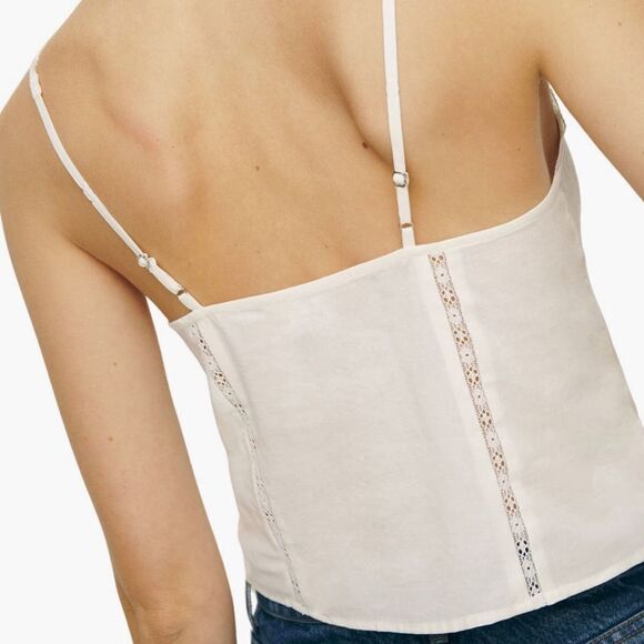 NEW Reformation Christa Camisole in white at Nordstroms Size 12 - Picture 3 of 6